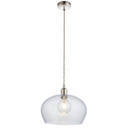 Netlighting Livorno Dome Pendant Hammered Glass in Grey - thumbnail 6