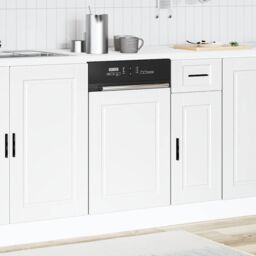 Berkfield Home Dishwasher Panel Porto White 45x1, 5x67 cm Engineered Wood - thumbnail 3