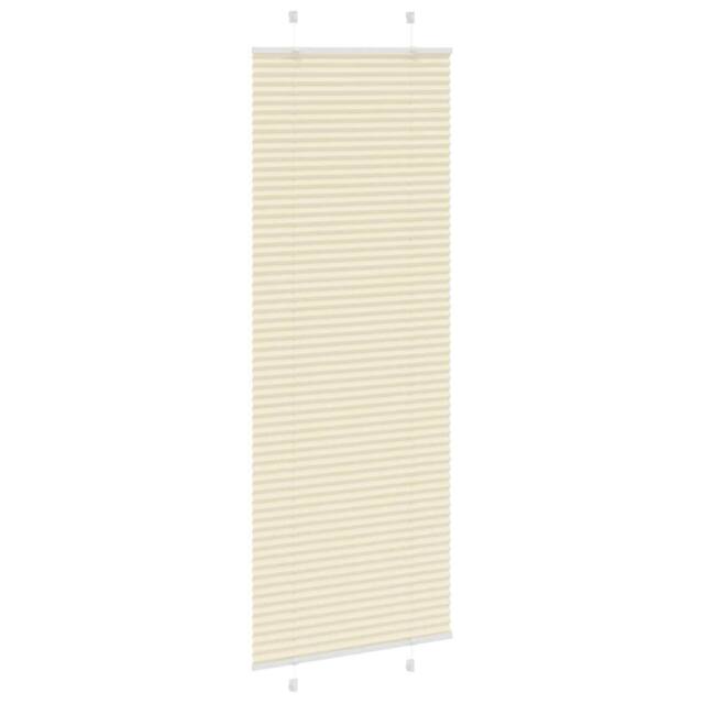 Berkfield Home Pleated Blind Cream 70x200 cm Fabric Width 69.4 cm Polyester - image 1