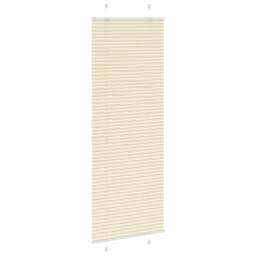Berkfield Home Pleated Blind Cream 70x200 cm Fabric Width 69.4 cm Polyester - thumbnail 1