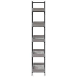 Berkfield Home Bookcase 5-Tier Grey Sonoma 100x33x180.5 cm Engineered Wood - thumbnail 5