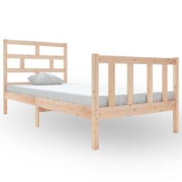 Berkfield Home Bed Frame Solid Wood Pine 90x200 cm in Light Oak
