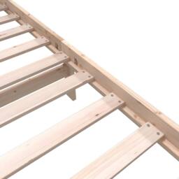 Berkfield Home Bed Frame Solid Wood Pine 90x200 cm in Light Oak - thumbnail 6