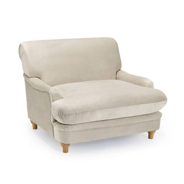 Lemon Pavilion Furniture Plumpton Chair - Velvet - L109 x W106 x H84 cm - Beige - image 1