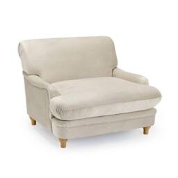 Lemon Pavilion Furniture Plumpton Chair - Velvet - L109 x W106 x H84 cm - Beige - thumbnail 1