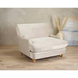 Lemon Pavilion Furniture Plumpton Chair - Velvet - L109 x W106 x H84 cm - Beige - thumbnail 4