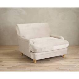 Lemon Pavilion Furniture Plumpton Chair - Velvet - L109 x W106 x H84 cm - Beige - thumbnail 3