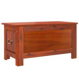 Berkfield Home Storage Chest with Lid Brown Solid Wood Acacia - thumbnail 6