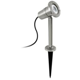 Loops IP54 Outdoor Bollard Light Stainless Steel 1 x 5W GU10 Bulb Driveway Lamp Post in Metallics - thumbnail 1