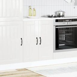 Berkfield Home Sink Base Cabinet Lucca High Gloss White Engineered Wood - thumbnail 2