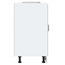 Berkfield Home Sink Base Cabinet Lucca High Gloss White Engineered Wood - thumbnail 5