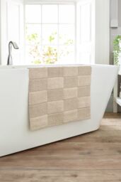 The Lyndon Company Egyptian Spa 1600gsm Cotton Bath Mat - Ultra Plush, Absorbent, Luxury Spa Feel - 55x85cm in Natural