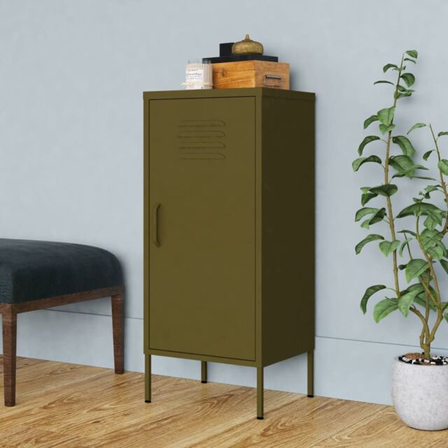 Berkfield Home Storage Cabinet Olive Green 42.5x35x101.5 cm Steel - image 1
