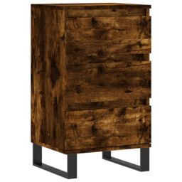 Berkfield Home Sideboard Smoked Oak 40x35x70 cm Engineered Wood in Brown - Size: 40 x 35 x 70 cm - thumbnail 2
