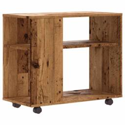 Berkfield Home Side Table Old Wood 70x35x55 cm Engineered Wood in Brown - Size: 70 x 35 x 55 cm - thumbnail 6