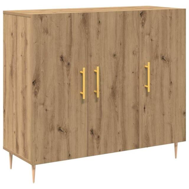 Berkfield Home Sideboard Artisan Oak 90x34x80 cm Engineered Wood in Brown - Size: 90 x 34 x 80 cm - image 1