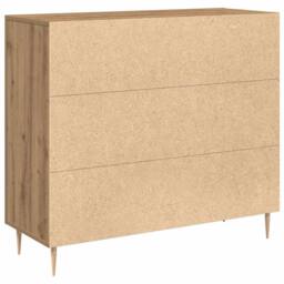 Berkfield Home Sideboard Artisan Oak 90x34x80 cm Engineered Wood in Brown - Size: 90 x 34 x 80 cm - thumbnail 5