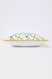 Homescapes Cotton Multi Colour Polka Dots Cushion Cover - Size: 60 cm x 60 cm - thumbnail 3