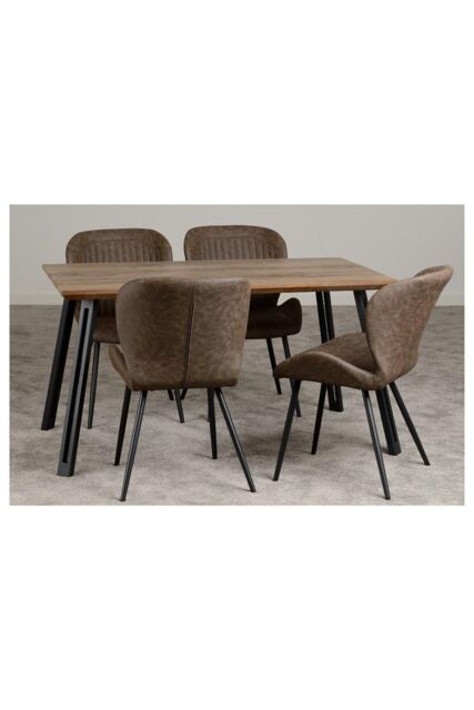 Seconique Quebec Straight Edge Dining Set in Dark Brown - image 1