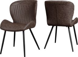 Seconique Quebec Straight Edge Dining Set in Dark Brown - thumbnail 7