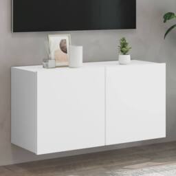 Berkfield Home TV Cabinet Wall-mounted White 80x30x41 cm - Size: 80 x 30 x 41 cm - thumbnail 2