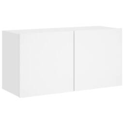 Berkfield Home TV Cabinet Wall-mounted White 80x30x41 cm - Size: 80 x 30 x 41 cm - thumbnail 3