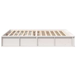 Berkfield Home Bed Frame with Lift-Up Storage - White, 150 x 200cm, Solid Pine in White - Size: 150 x 200 cm - thumbnail 6