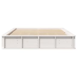 Berkfield Home Bed Frame with Lift-Up Storage - White, 150 x 200cm, Solid Pine in White - Size: 150 x 200 cm - thumbnail 5