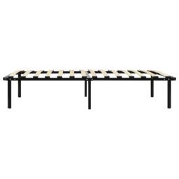 Berkfield Home Bed Frame without Mattress Black Metal 100x200 cm - thumbnail 4