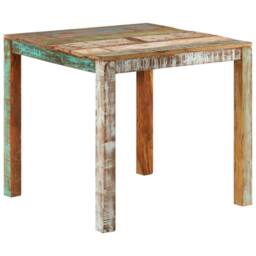 Berkfield Home Table Dining Table 82x80x76 cm Solid Reclaimed Wood - Size: 82 x 80 x 76 cm - thumbnail 8