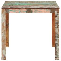 Berkfield Home Table Dining Table 82x80x76 cm Solid Reclaimed Wood - Size: 82 x 80 x 76 cm - thumbnail 3