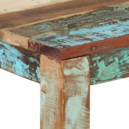 Berkfield Home Table Dining Table 82x80x76 cm Solid Reclaimed Wood - Size: 82 x 80 x 76 cm - thumbnail 4