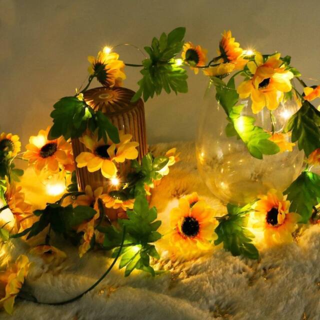 EONLION LED Solar Powered Sunflower in Yellow - Size: 100 cm - image 1