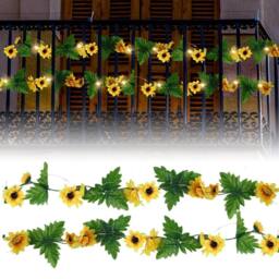 EONLION LED Solar Powered Sunflower in Yellow - Size: 100 cm - thumbnail 2