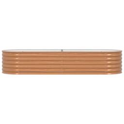 Berkfield Home Raised Garden Bed Brown with Wood Look 240x80x44 cm Steel - Size: 240 x 80 x 44 cm - thumbnail 5