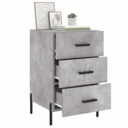 Berkfield Home Bedside Cabinet Concrete Grey 40x40x66 cm Engineered Wood - Size: 40 x 40 x 66 cm - thumbnail 4