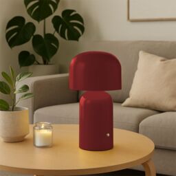 First Choice Lighting Christina - Red LED Rechargeable Touch Table Lamps Twin Pack - thumbnail 5
