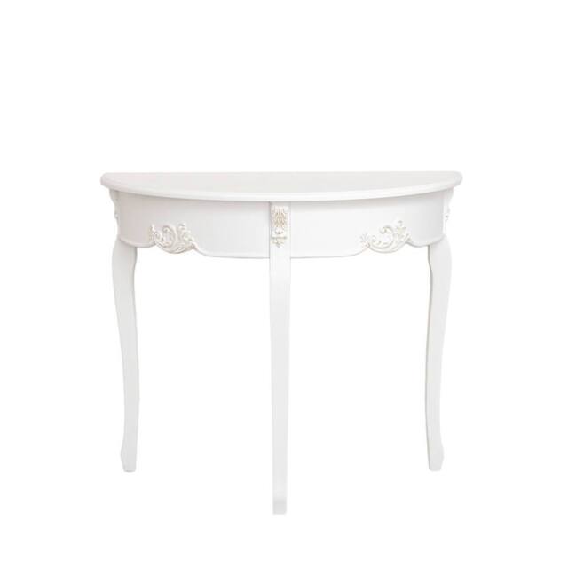 Melody Maison Antique White Half Moon Console Table - Pays Blanc Range - image 1