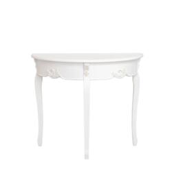 Melody Maison Antique White Half Moon Console Table - Pays Blanc Range - thumbnail 1