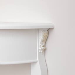 Melody Maison Antique White Half Moon Console Table - Pays Blanc Range - thumbnail 6