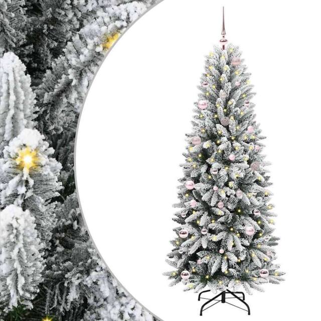 Berkfield Home Artificial Christmas Tree with 150 LEDs White 63 x 63 x 150 cm - image 1
