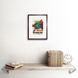 "Artery8 Wall Art Print NASA Space Travel Advert Grand Tour Artwork Framed 9X7 Inch in Brown - Size: W7"" x H9""" - thumbnail 2