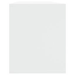 Berkfield Home TV Cabinet White 130x35x50 cm Engineered Wood - Size: 130 x 35 x 50 cm - thumbnail 7