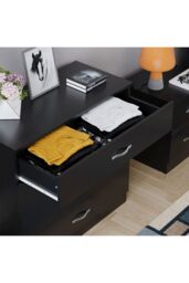 Home Discount Vida Designs Riano Trio Bedroom Set 3 Piece Storage Furniture in Black - thumbnail 5