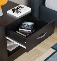 Home Discount Vida Designs Riano Trio Bedroom Set 3 Piece Storage Furniture in Black - thumbnail 6