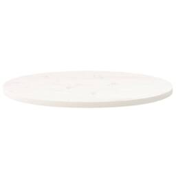 Berkfield Home Table Top White 80x40x2.5 cm Solid Wood Pine Oval - thumbnail 3