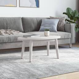 Berkfield Home Table Top White 80x40x2.5 cm Solid Wood Pine Oval - thumbnail 1