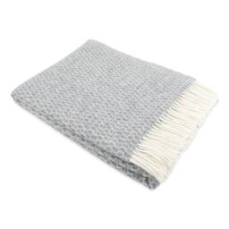 Native Natural Hoop Pattern Grey Wool Blanket - Size: Double - thumbnail 3
