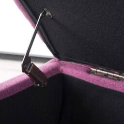 VOGREX Storage Bench Upholstered Padded Buttoned Seat in Fuchsia - thumbnail 5