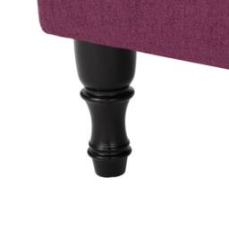 VOGREX Storage Bench Upholstered Padded Buttoned Seat in Fuchsia - thumbnail 3